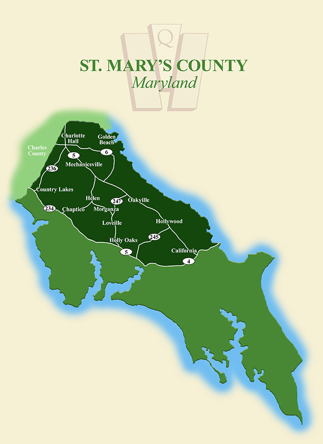 St. Mary's County, MD map